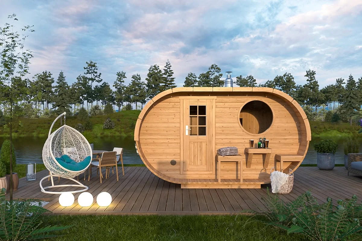 Oval Sauna Tønde S M 4 x 2.5 M - Billede 3