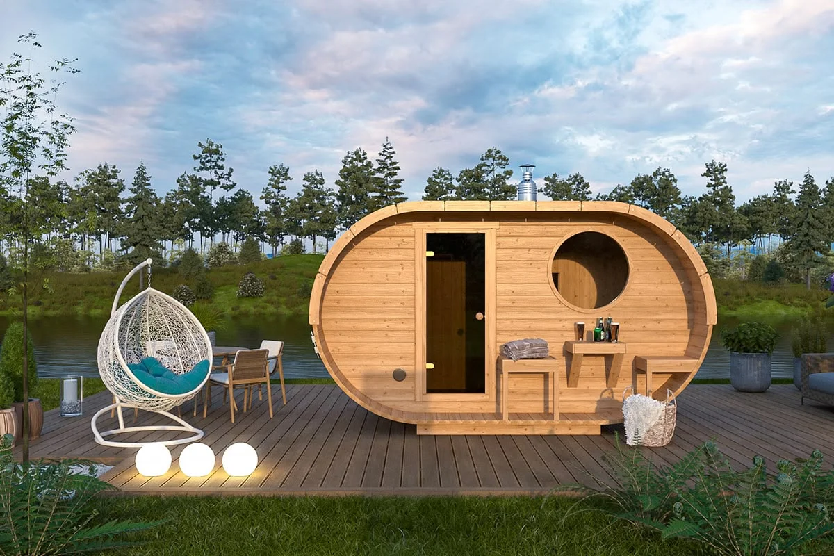 Oval Sauna Tønde S M 4 x 2.5 M - Billede 4